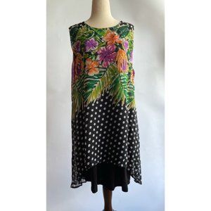 Melissa Paige Floral Polka Dot Dress, size XLP